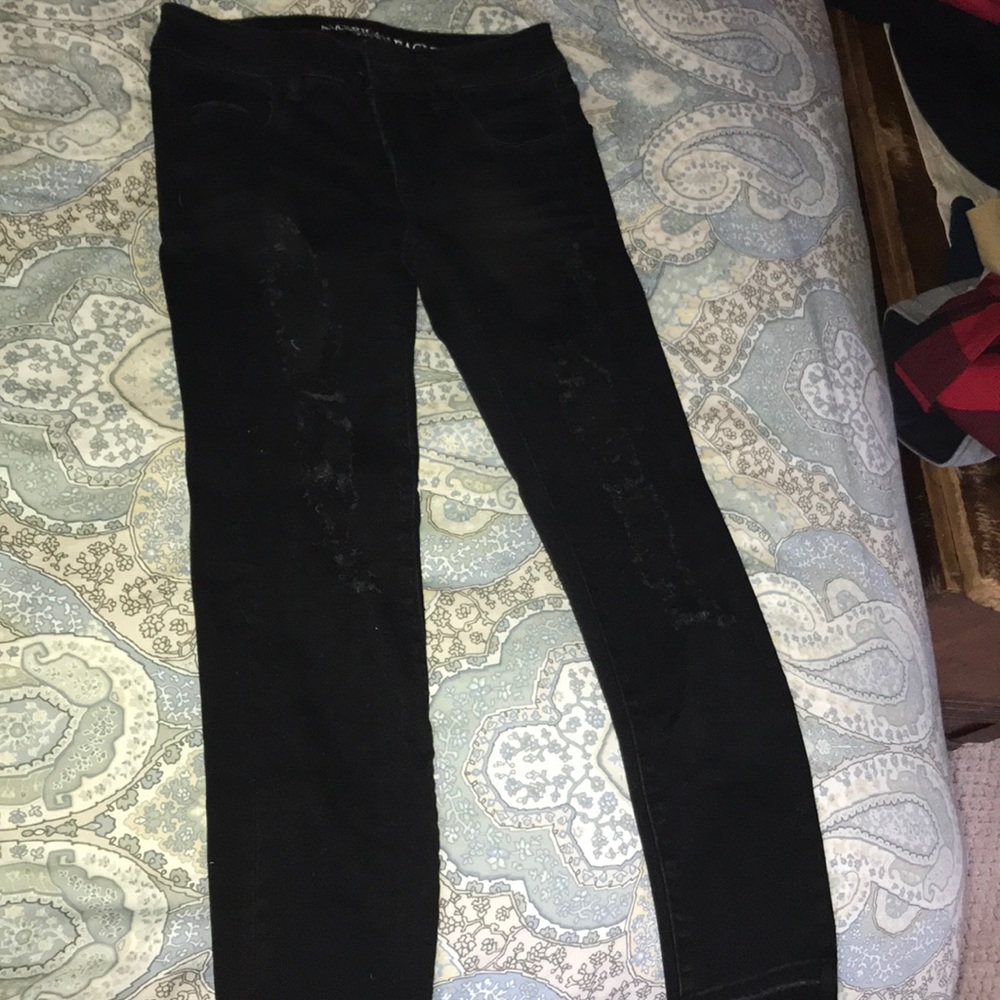 Black ripped jeans